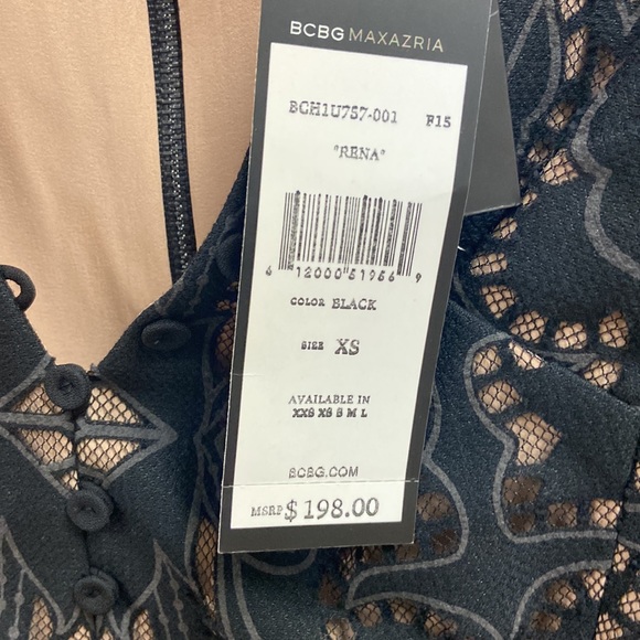 BCBGMAXAZRIA Rena Lace Peplum Top - Picture 5 of 8